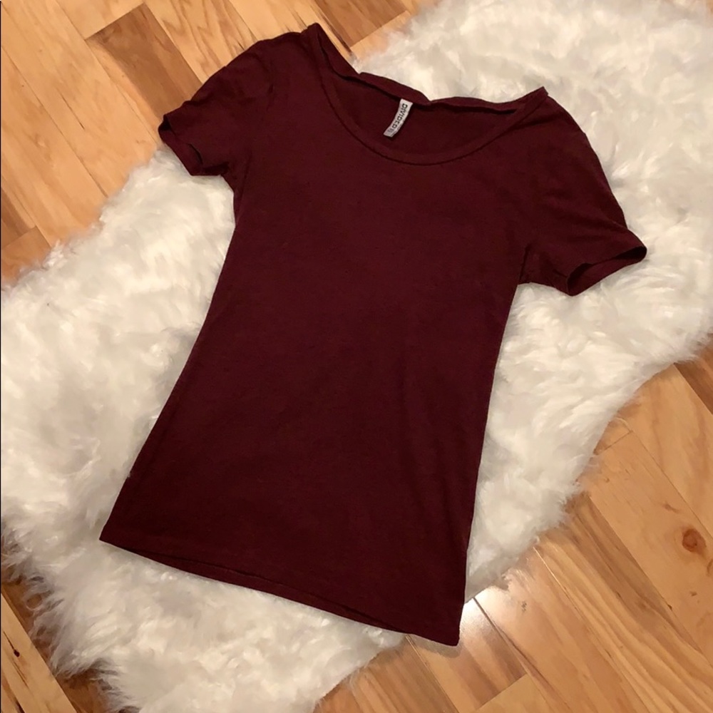 Soft Maroon Basic Tee